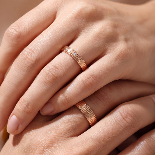 Cupid Jewellery® "Aeolian" wedding band set