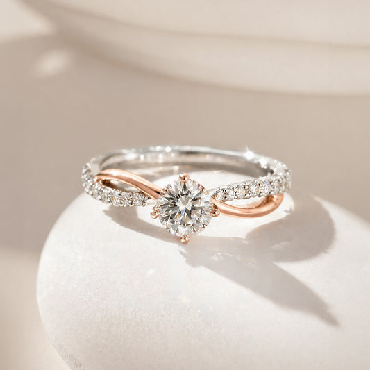 Cupid Jewellery® "Always" Two-Tone Engagement Ring