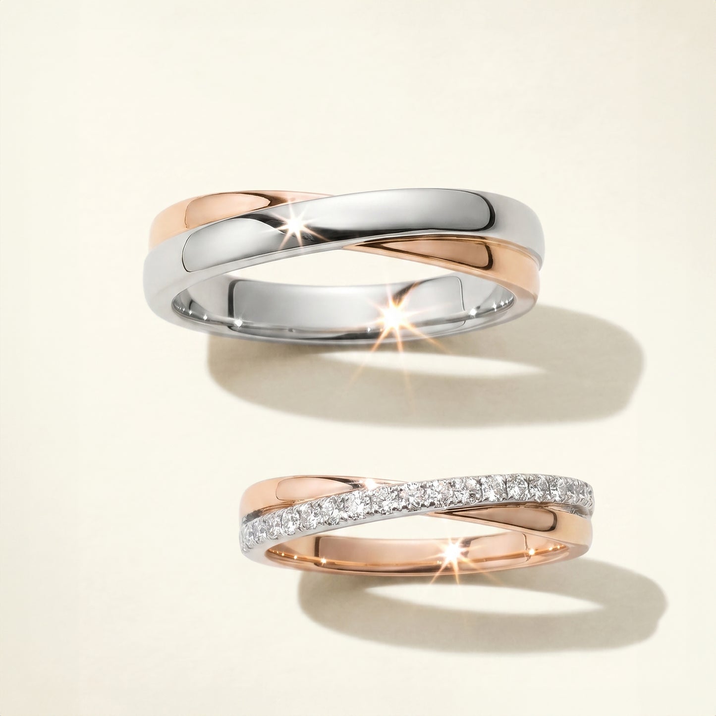 Cupid Jewellery® "Aurelia" wedding band set