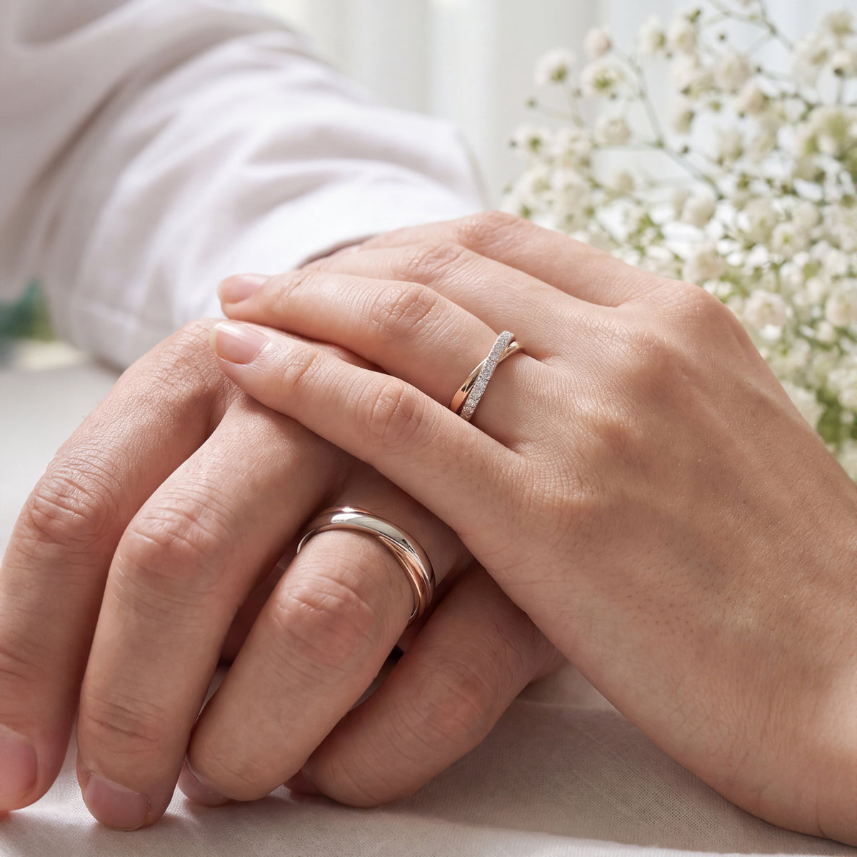 Cupid Jewellery® "Aurelia" wedding band set