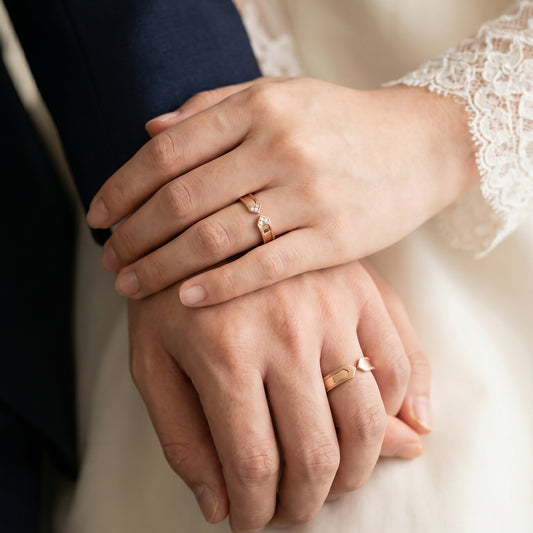 Cupid Jewellery® "Duo" wedding band set