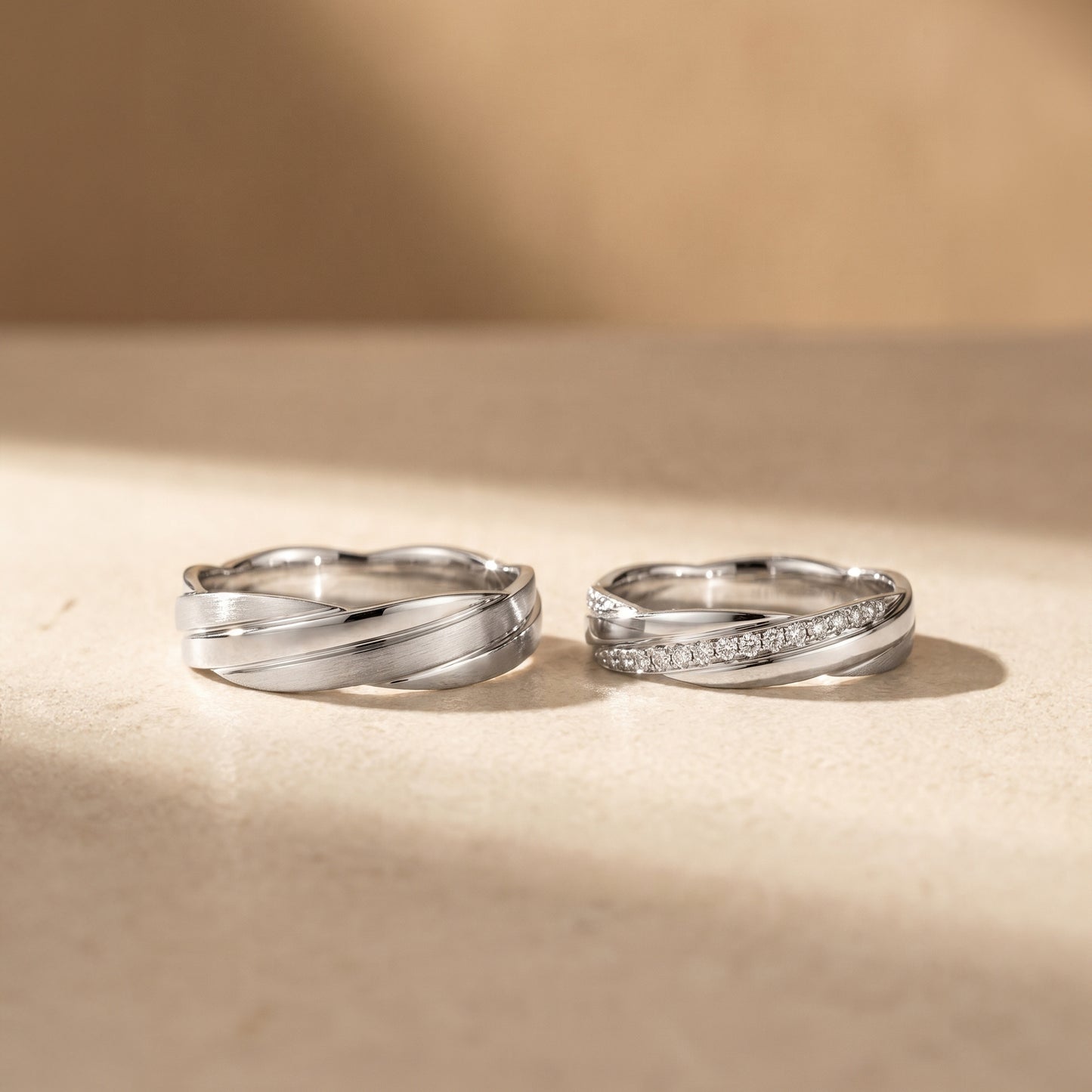 Cupid Jewellery® "Endearment" wedding band set