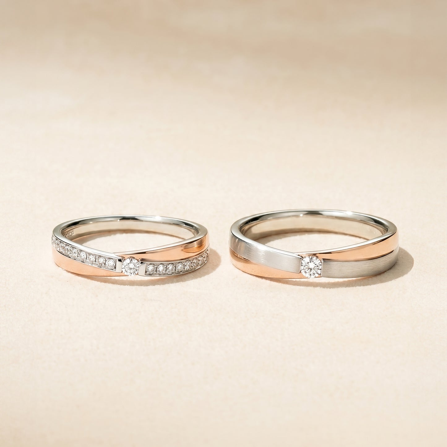 Cupid Jewellery® "Eternia" wedding band set