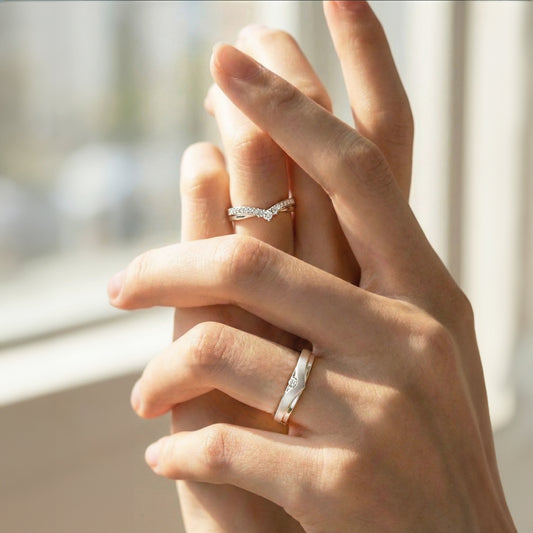 Cupid Jewellery® "Libre" wedding band set