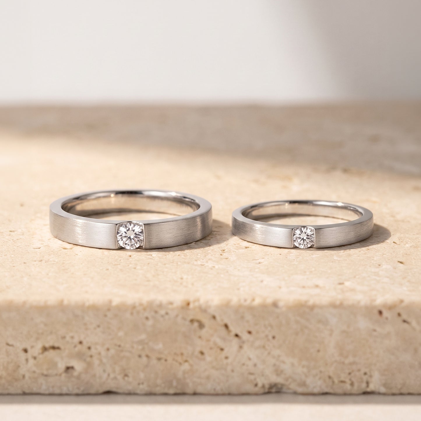 Cupid Jewellery® "Lumine" wedding band set