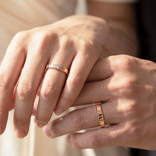 Cupid Jewellery® "Mosaic" wedding band set