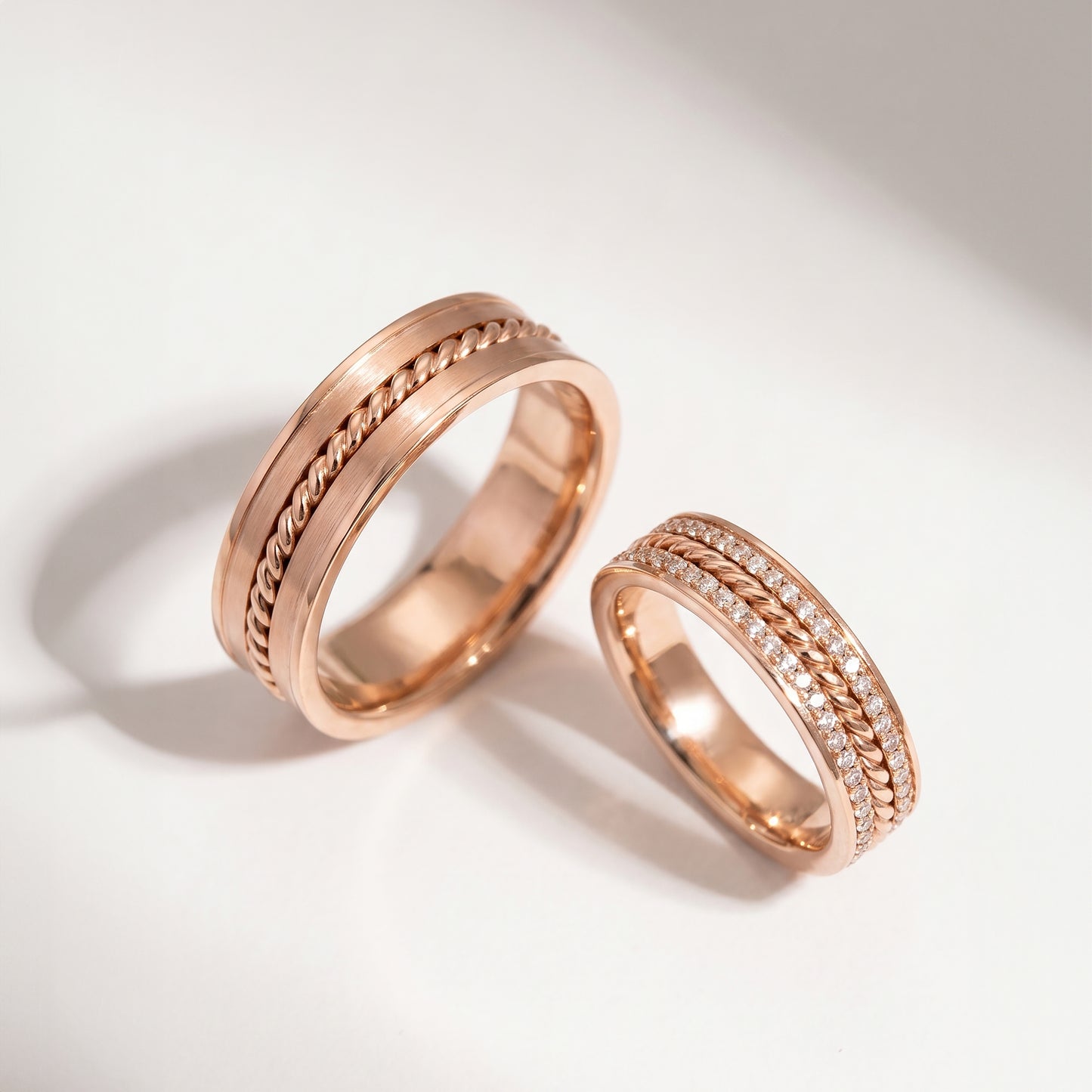 Cupid Jewellery® "Ply" wedding band set