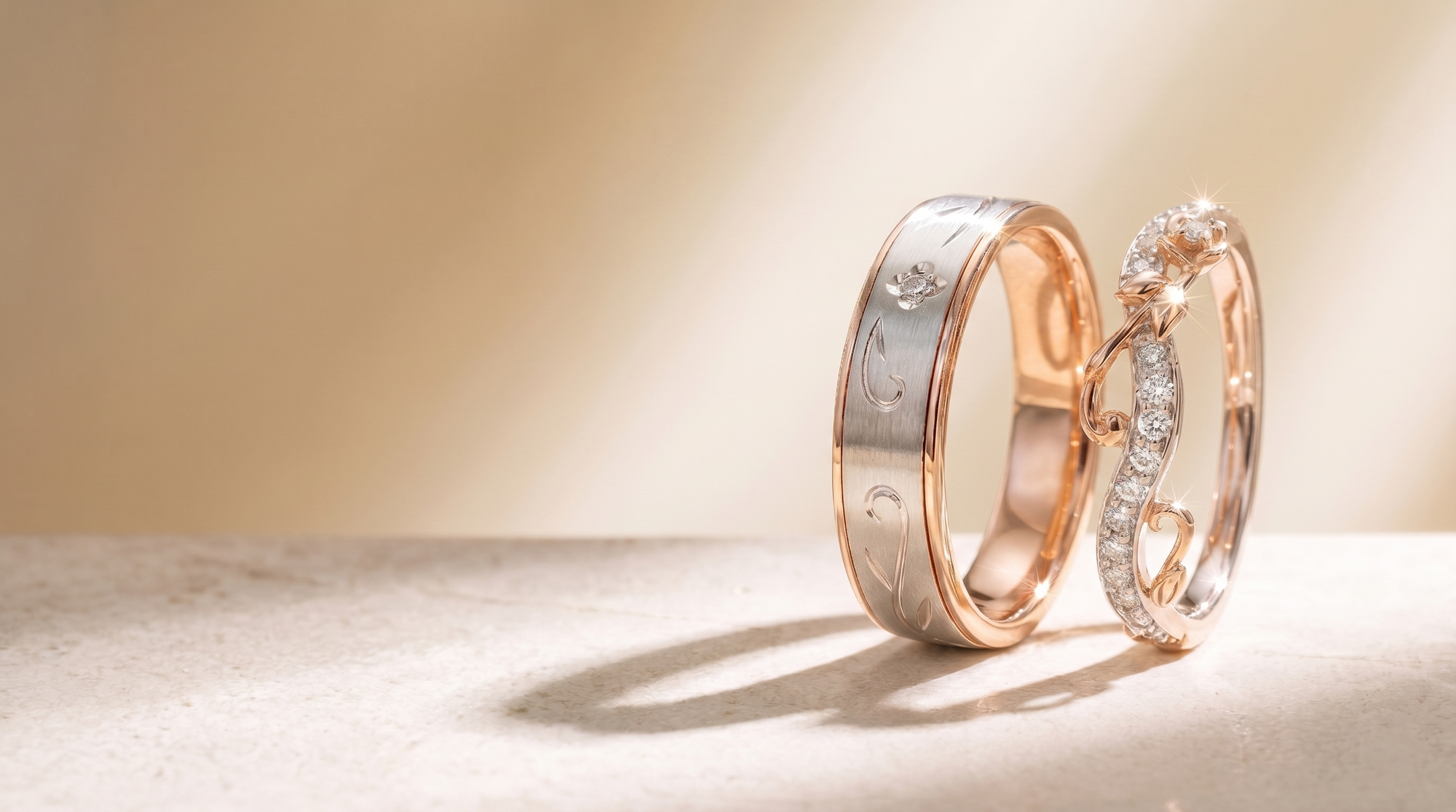 Bespoke Artistry: The Carlos & Crystal Vine Wedding Band Commission