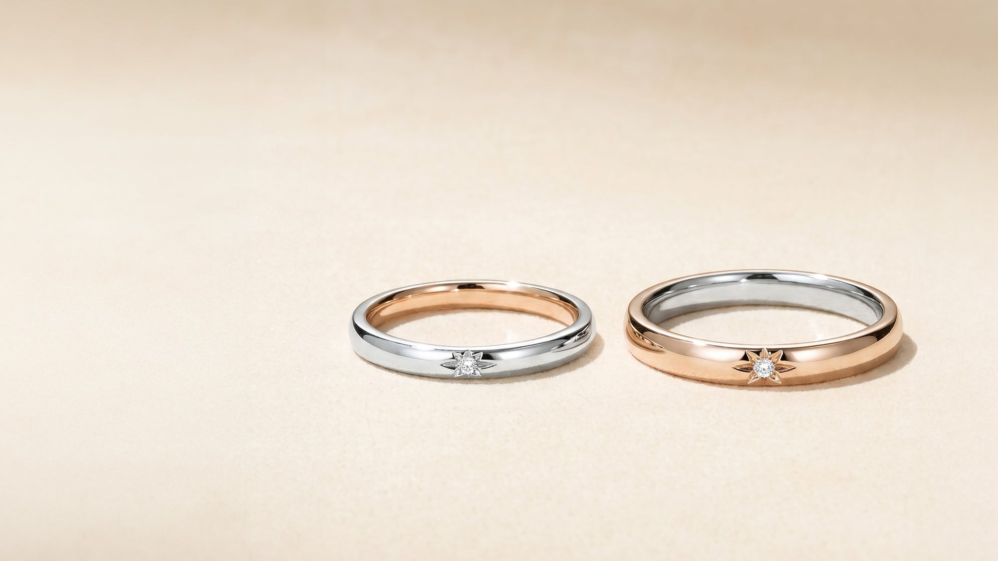 The Bespoke "Polaris" Commission: Inverted Two-Tone "Sina Mina" Metallurgy and Starburst Diamond Solitaires