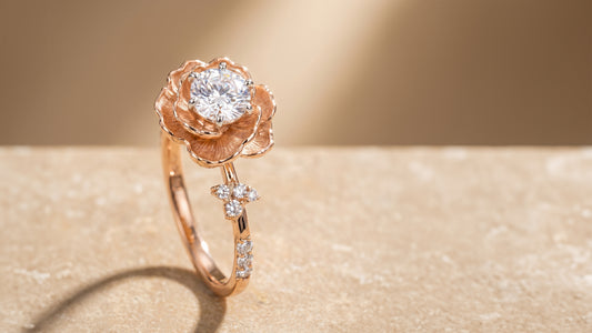 The Bespoke Blossom Commission: A Sculptural Rose Gold Floral Engagement Ring