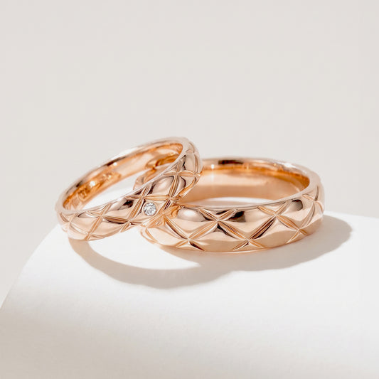 Cupid Jewellery® "Adora" wedding band set