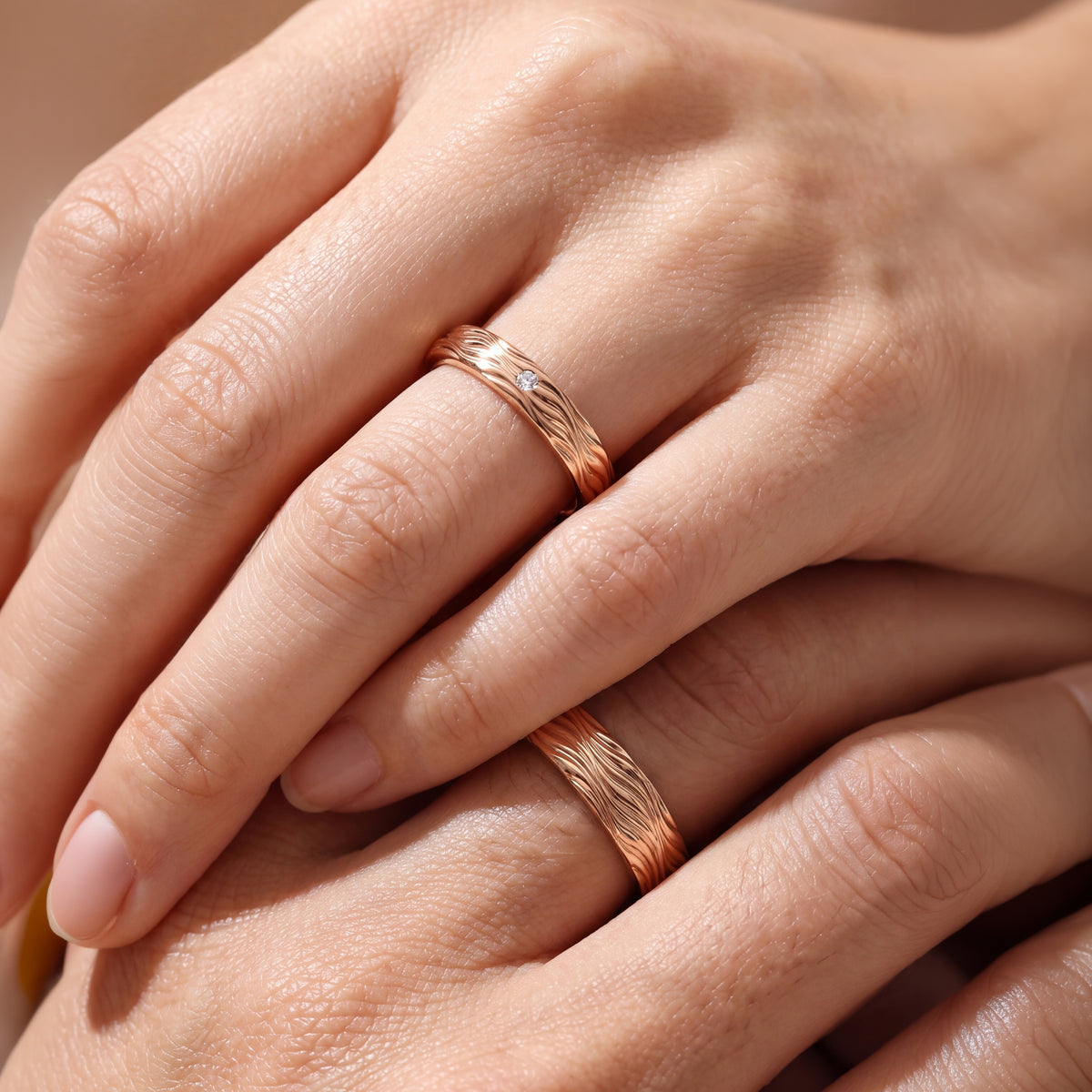 Cupid Jewellery® "Aeolian" wedding band set