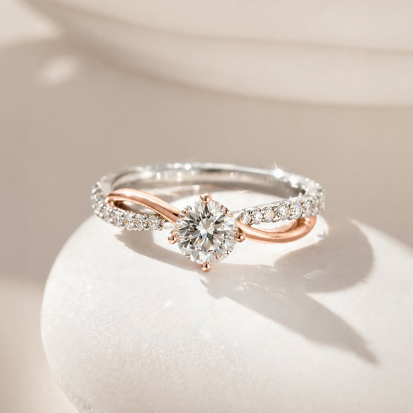 Cupid Jewellery® "Always" Two-Tone Engagement Ring