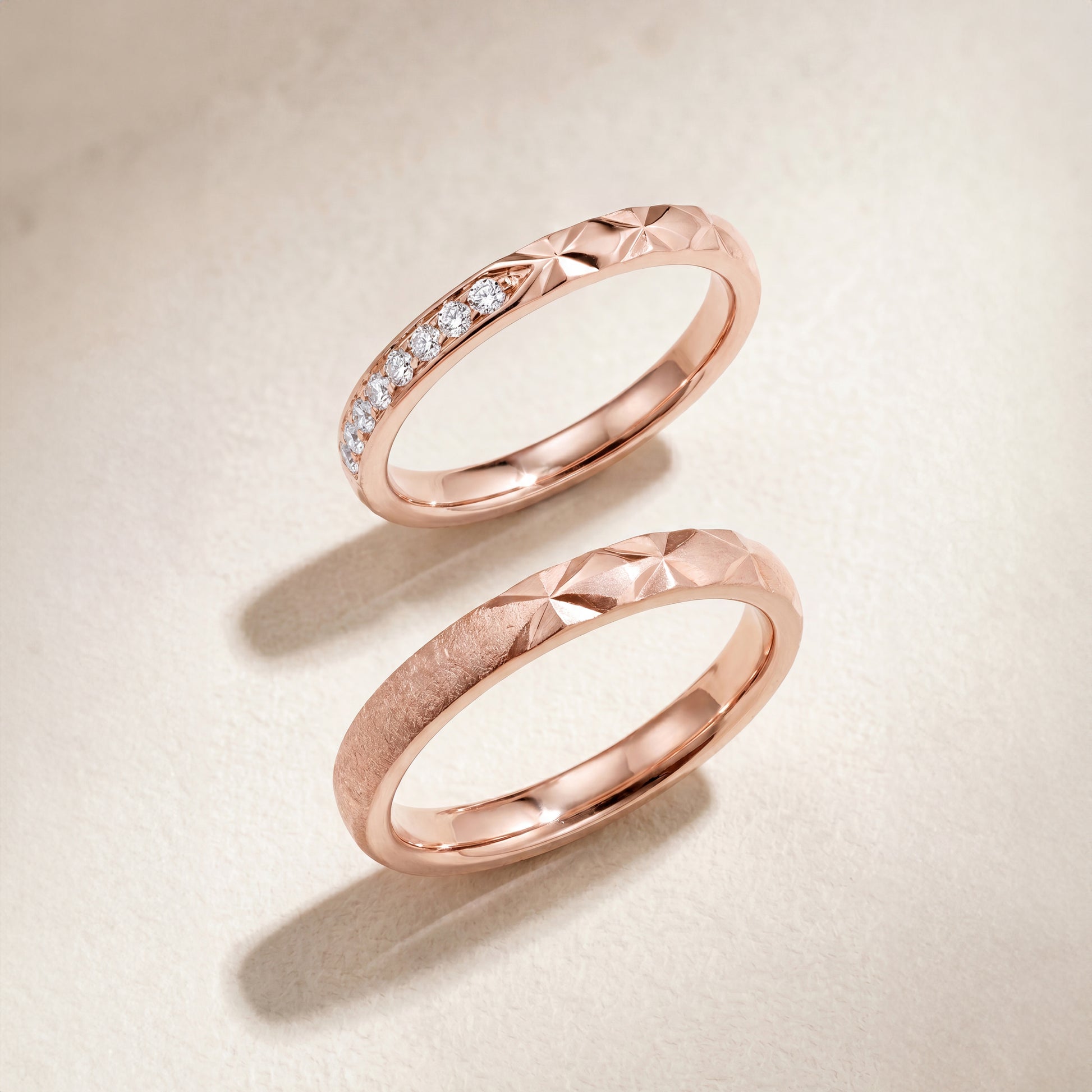 Cupid Jewellery® "Arc" wedding band set