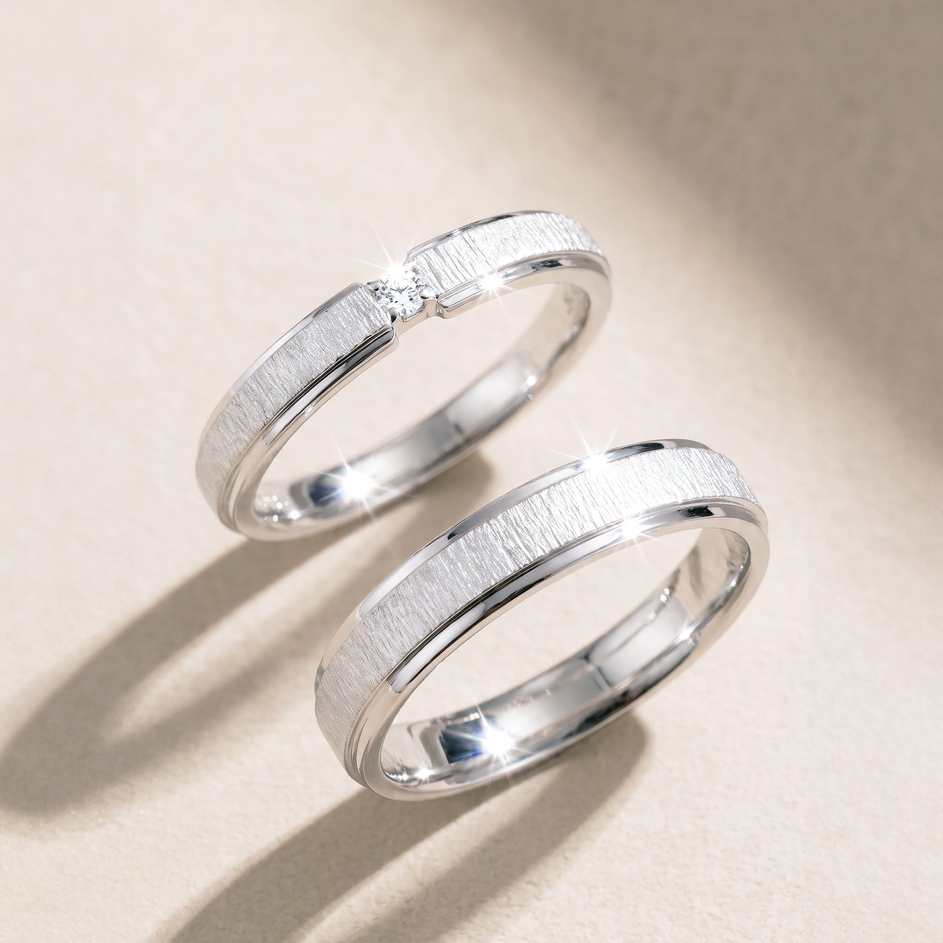 Cupid Jewellery® "Atlas" wedding band set