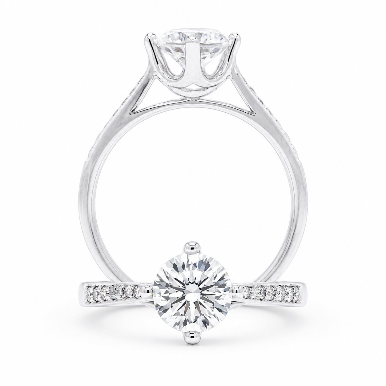 Cupid Jewellery® "Chathedral" Engagement Ring