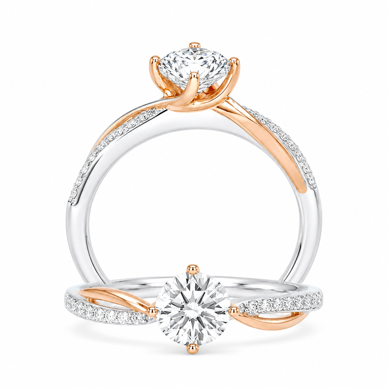 Cupid Jewellery® "Always" Two-Tone Engagement Ring