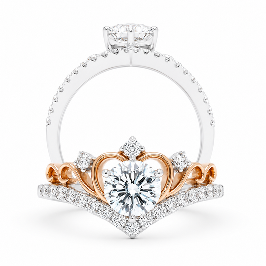 Cupid Jewellery® "Enchanted" Two-Tone Engagement Ring