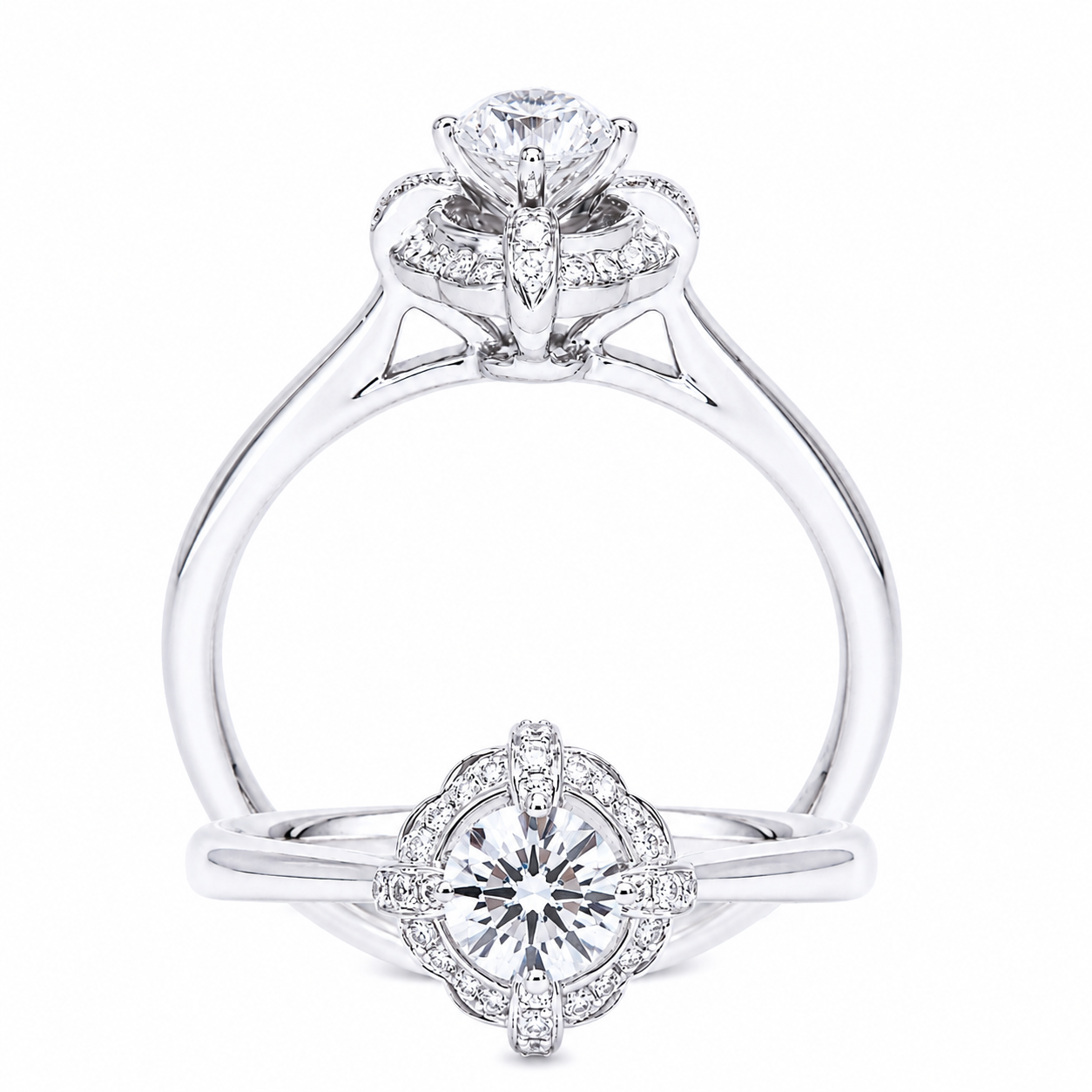 Cupid Jewellery® "Wishing Fountain" Engagement Ring