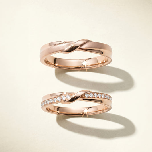 Cupid Jewellery® "Knot" wedding band set