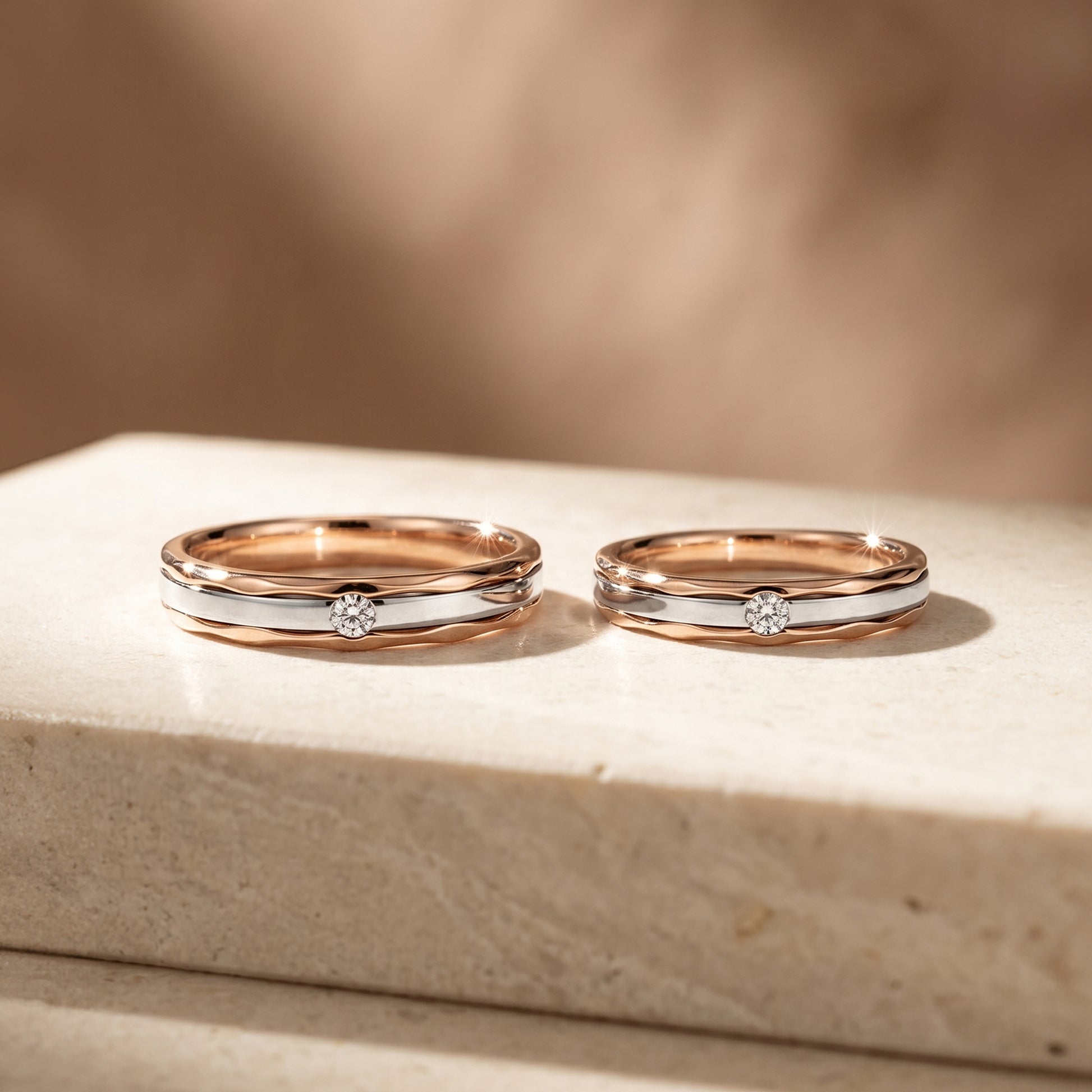 Cupid Jewellery® "Divine" wedding band set