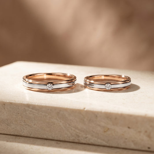 Cupid Jewellery® "Divine" wedding band set