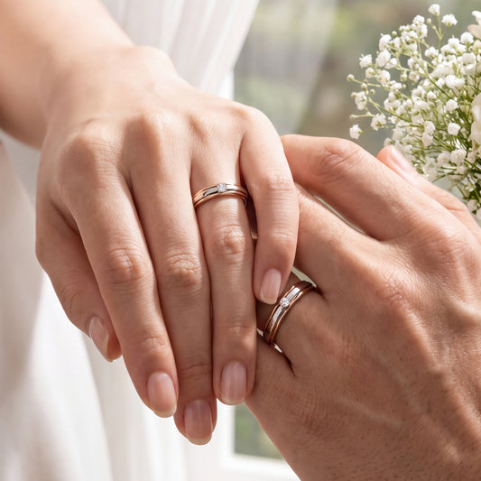 Cupid Jewellery® "Divine" wedding band set