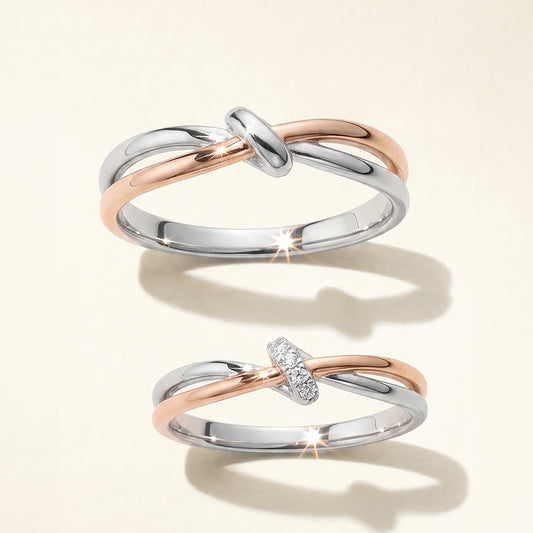 Cupid Jewellery® "Duet" wedding band set