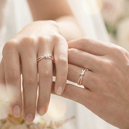 Cupid Jewellery® "Duet" wedding band set