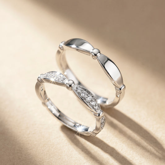 Cupid Jewellery® "Eternal" Matching Wedding Band Set