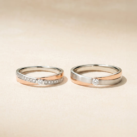 Cupid Jewellery® "Eternia" wedding band set