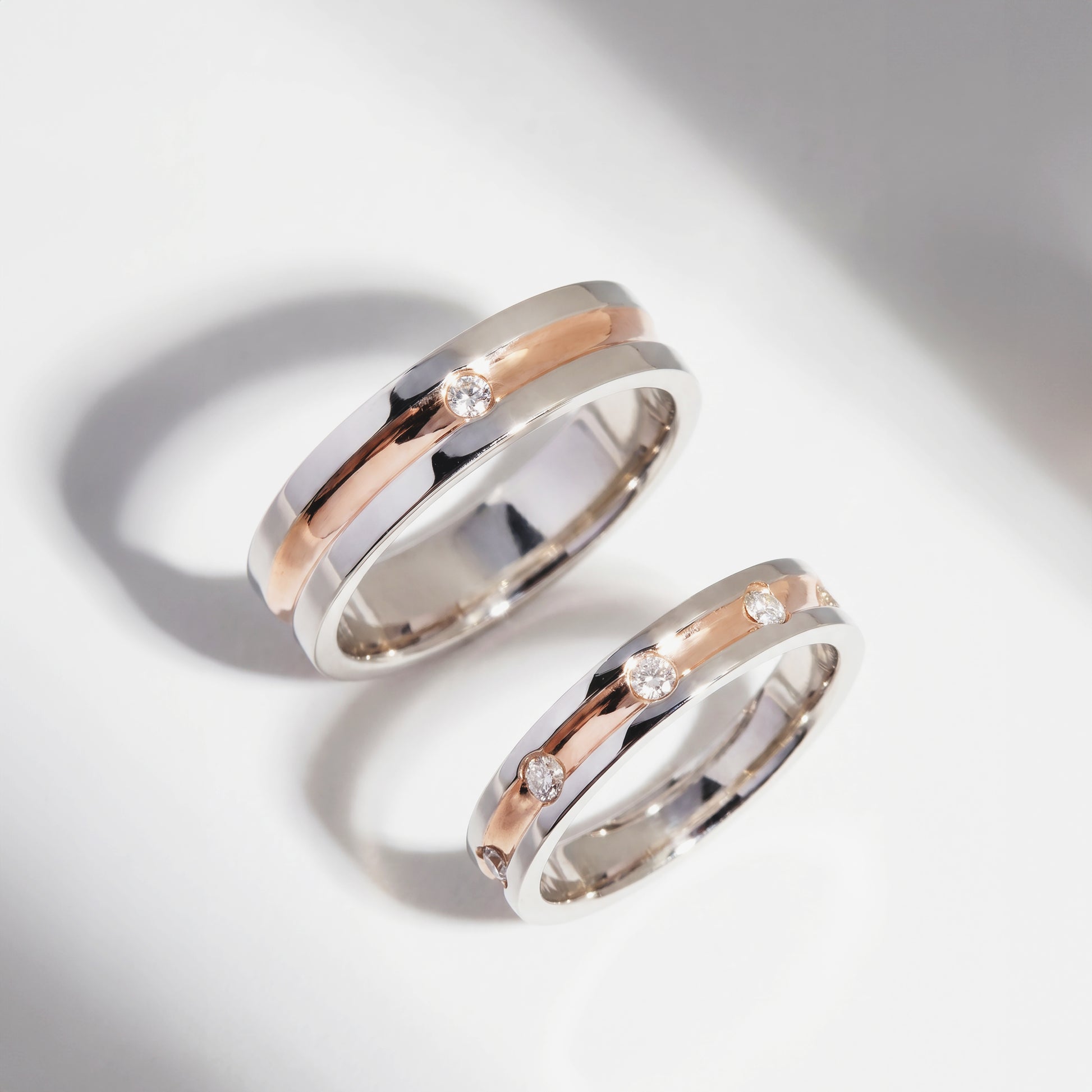 Cupid Jewellery® "Evermore" Matching Wedding Band Set