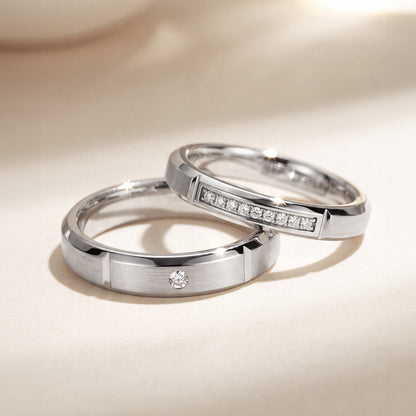 Cupid Jewellery® "Forte" Matching Wedding Band set