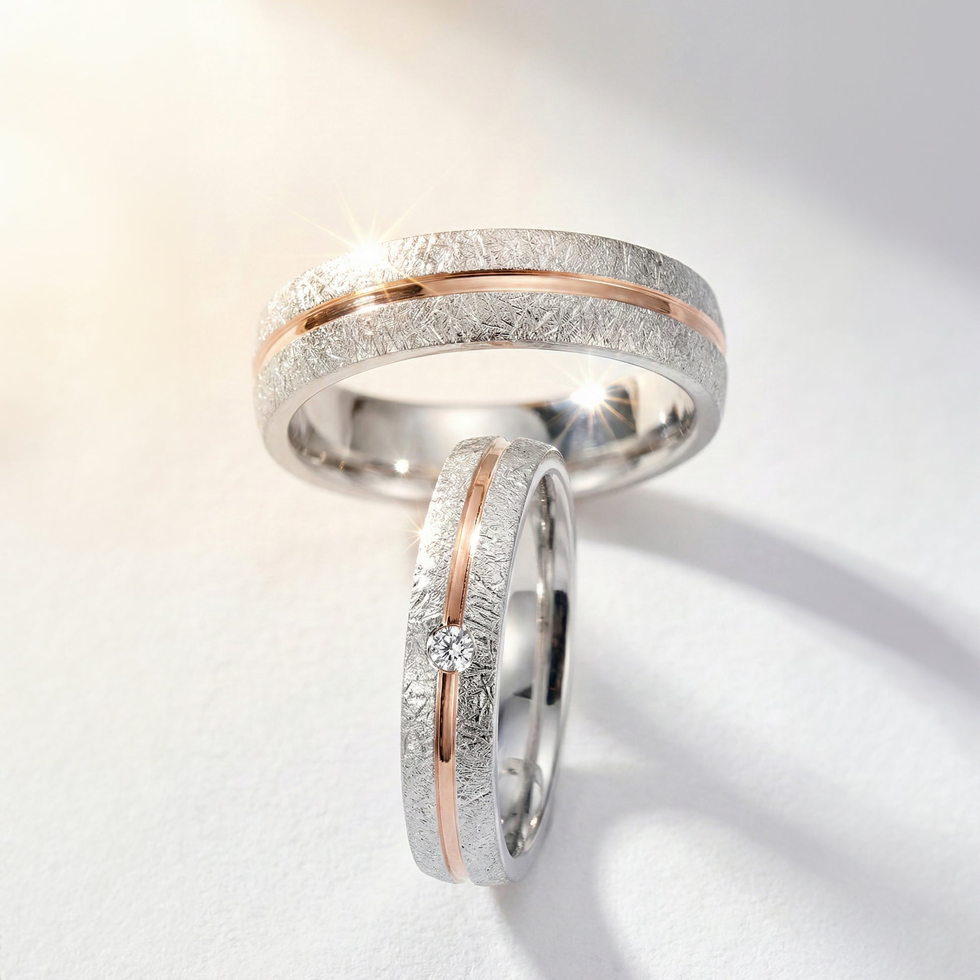 Cupid Jewellery® "Ginza" wedding band set