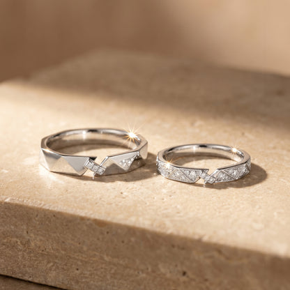 Cupid Jewellery® "Lettre" wedding band set