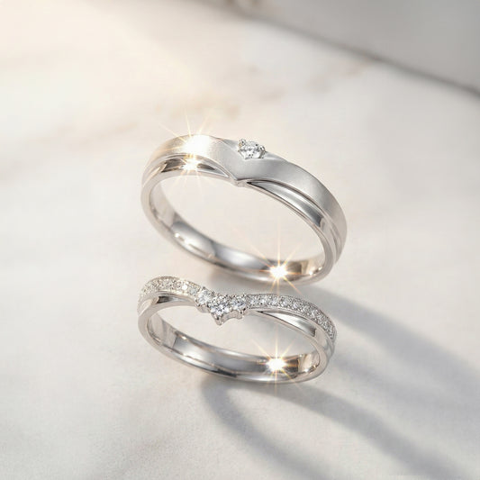 Cupid Jewellery® "Libre" wedding band set