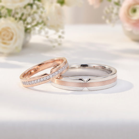 Cupid Jewellery® "Lucent" wedding band set