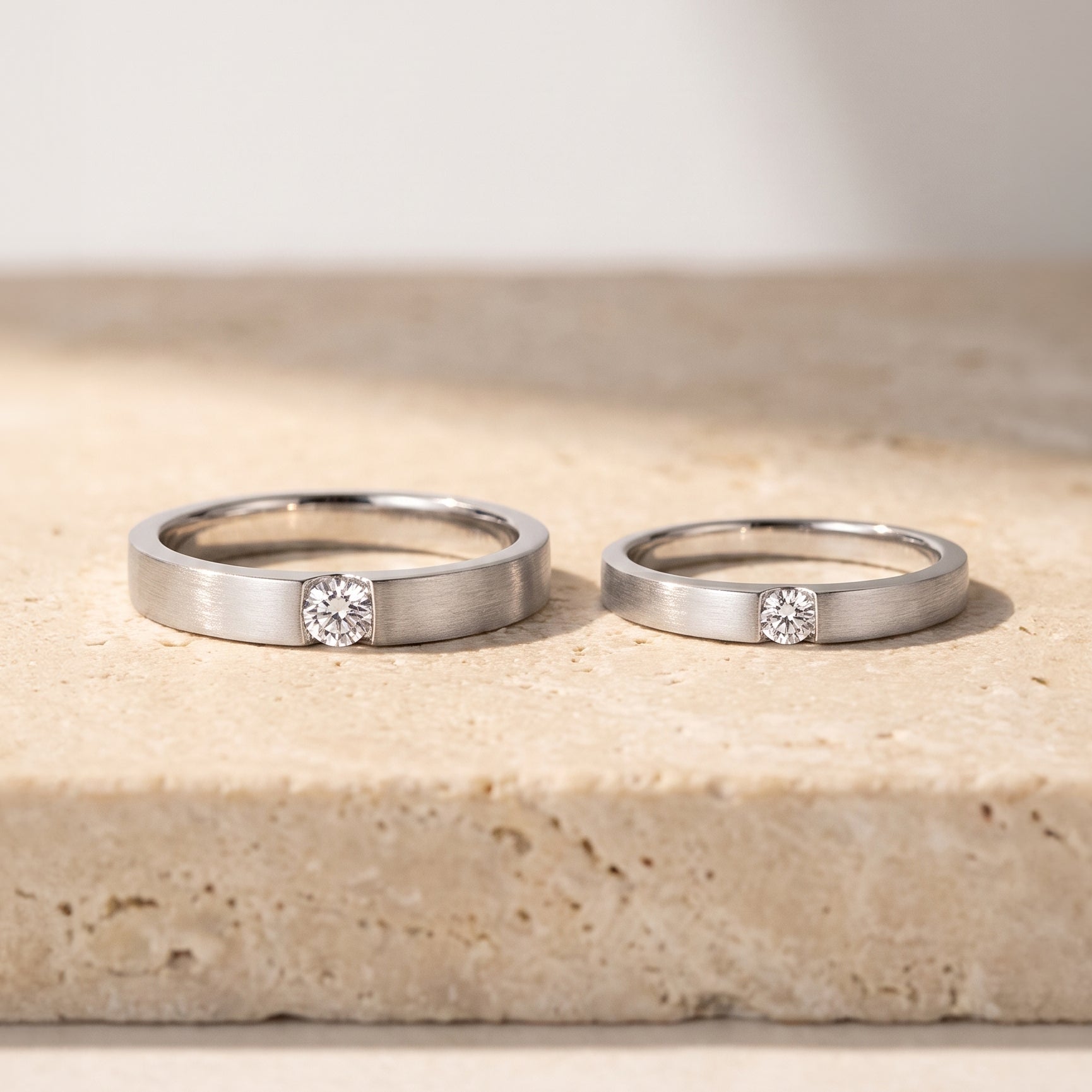 Cupid Jewellery® "Lumine" wedding band set