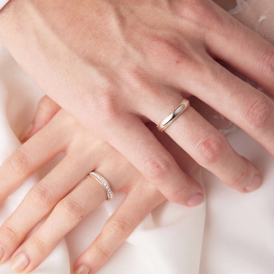 Cupid Jewellery® "Milgrain" wedding band set