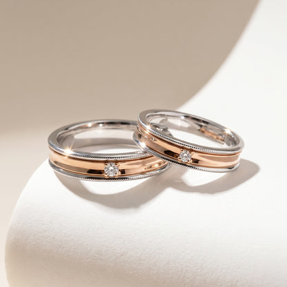 Cupid Jewellery® "Mille" wedding band set