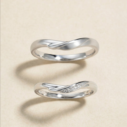 Cupid Jewellery® "Nami" Matching Wedding Band Set