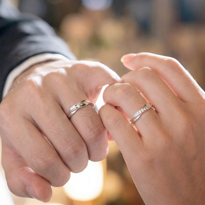 Cupid Jewellery® "Petala" Wedding Band Set
