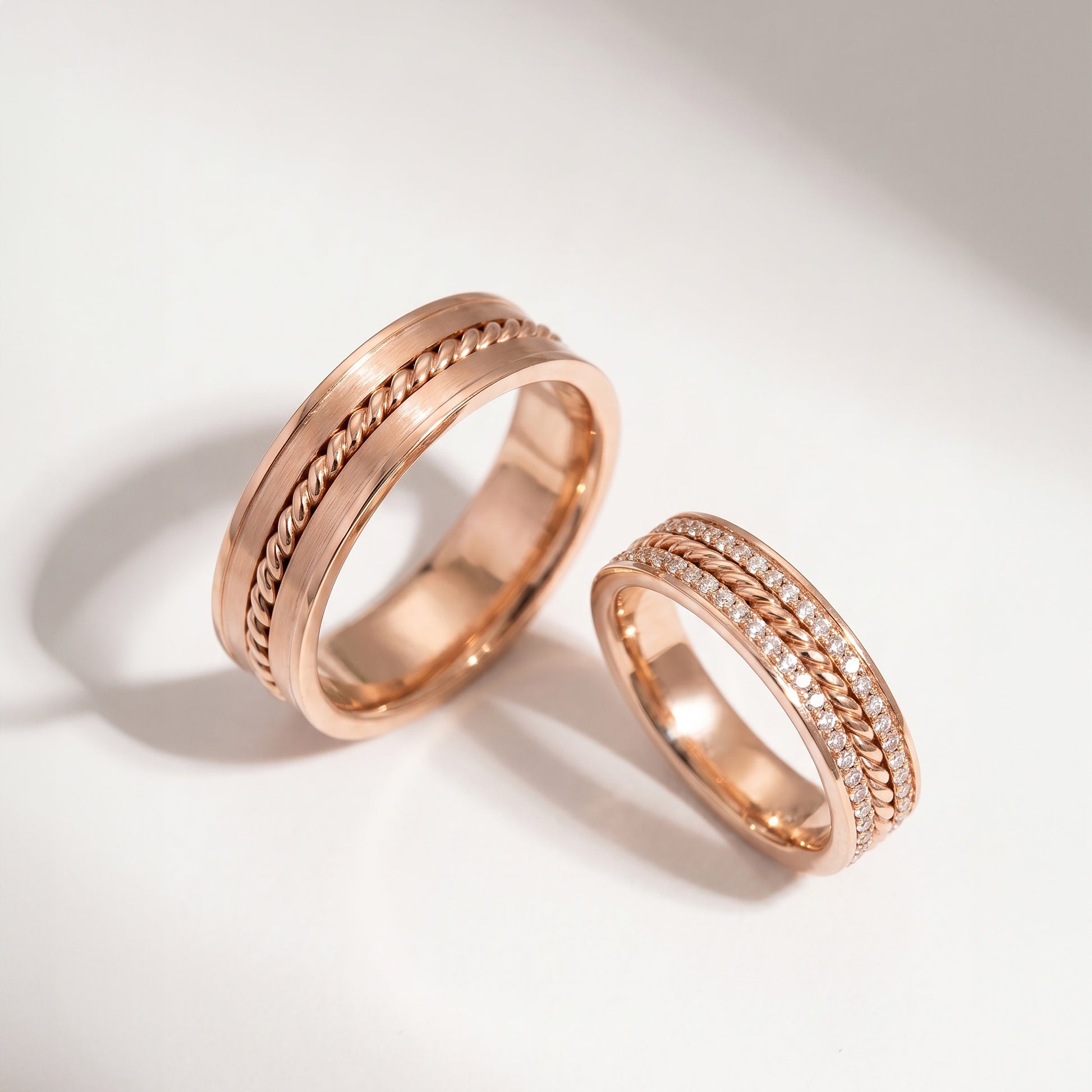 Cupid Jewellery® "Ply" wedding band set