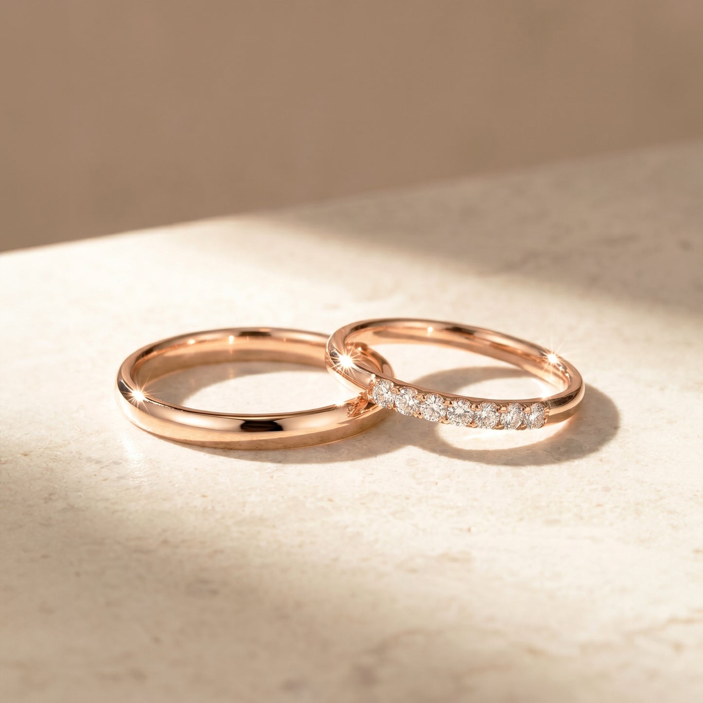 Cupid Jewellery® "Pure" wedding band set