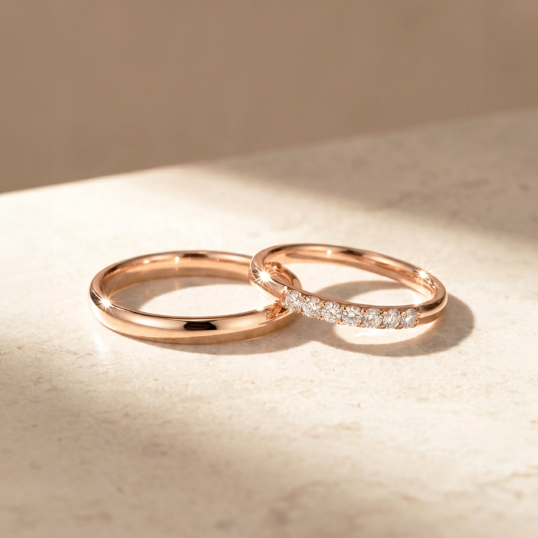 Cupid Jewellery® "Pure" wedding band set