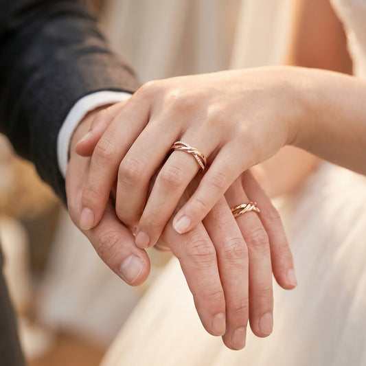 Cupid Jewellery® "Romance" wedding band set