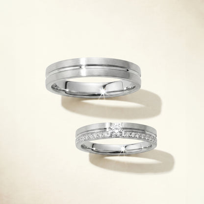 Cupid Jewellery® "Soul Mate" wedding band set