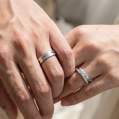 Cupid Jewellery® "Soul Mate" wedding band set