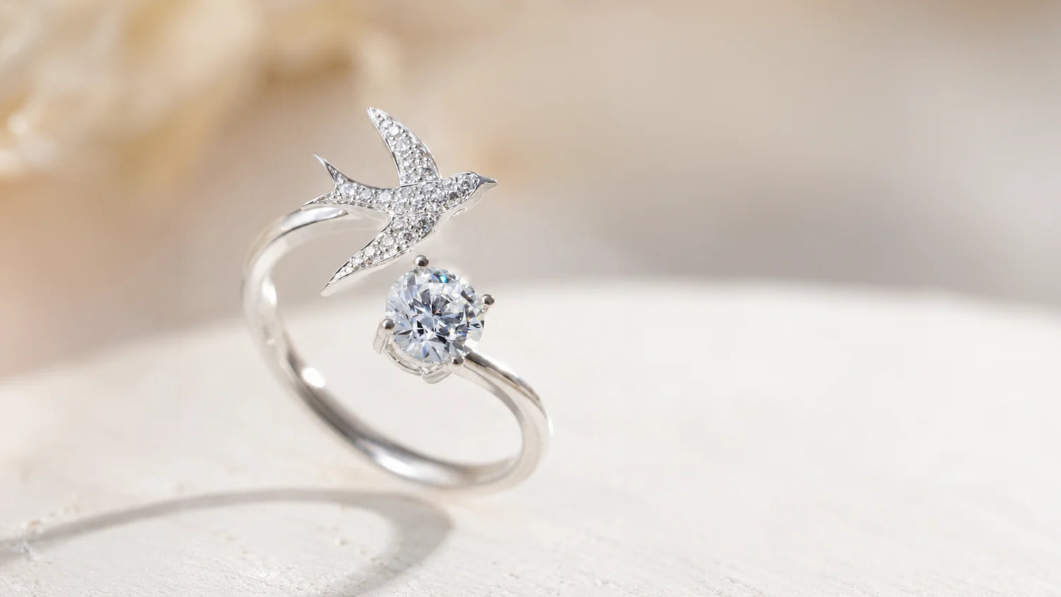 Cupid Jewellery® Swallow bespoke diamond engagement ring