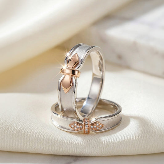 Cupid Jewellery "Winsome" Wedding Band Set